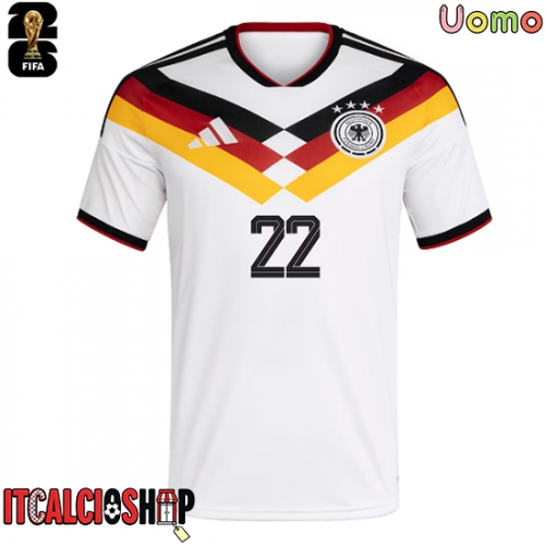 Germania Felix Nmecha #23 Prima Maglia Mondiali 2026 Manica Corta